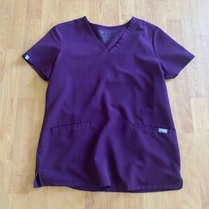 Women’s Figs Purple Two Pocket Small Scrub Top